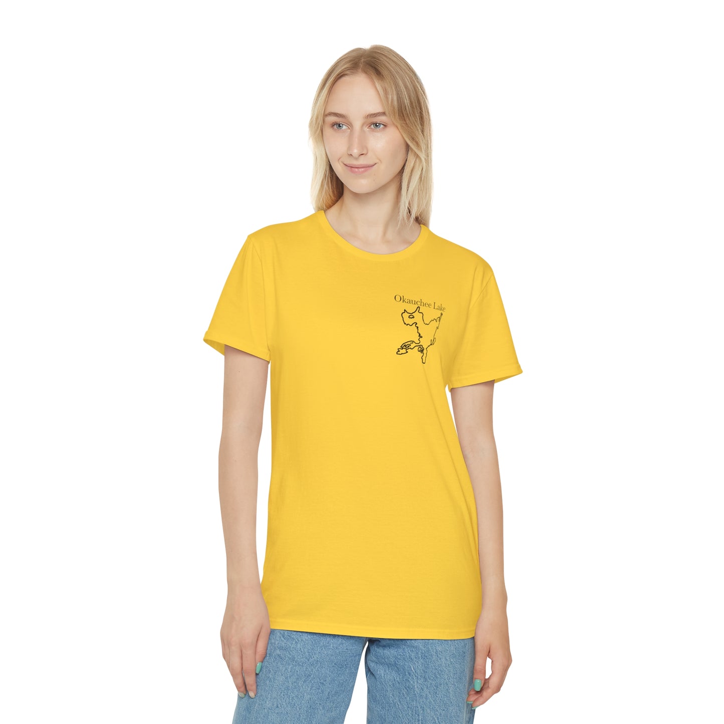 Okauchee Lake, kayak back - Unisex Lightweight short sleeve