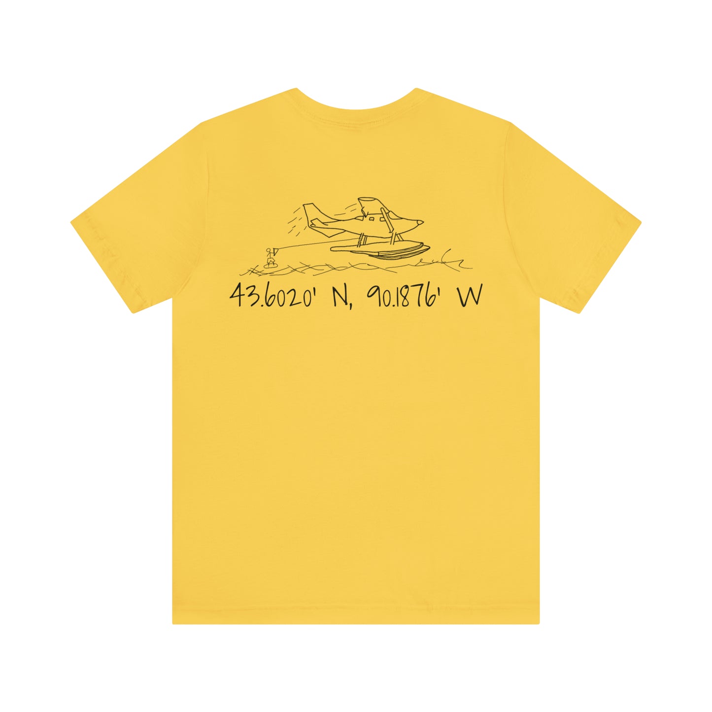 Dutch Hollow Lake, Wakeboard Float Plane - Unisex Lightweight Short Sleeve Tee