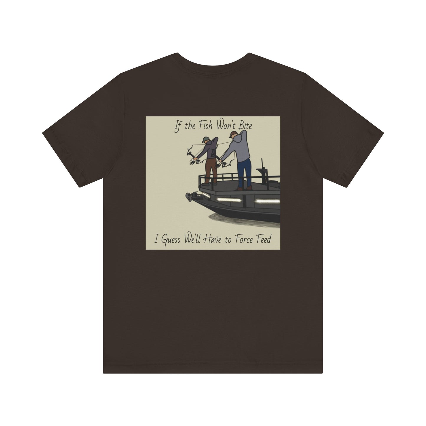 Bow fishing and Okauchee Lake Model - Unisex Lightweight Short Sleeve Tee