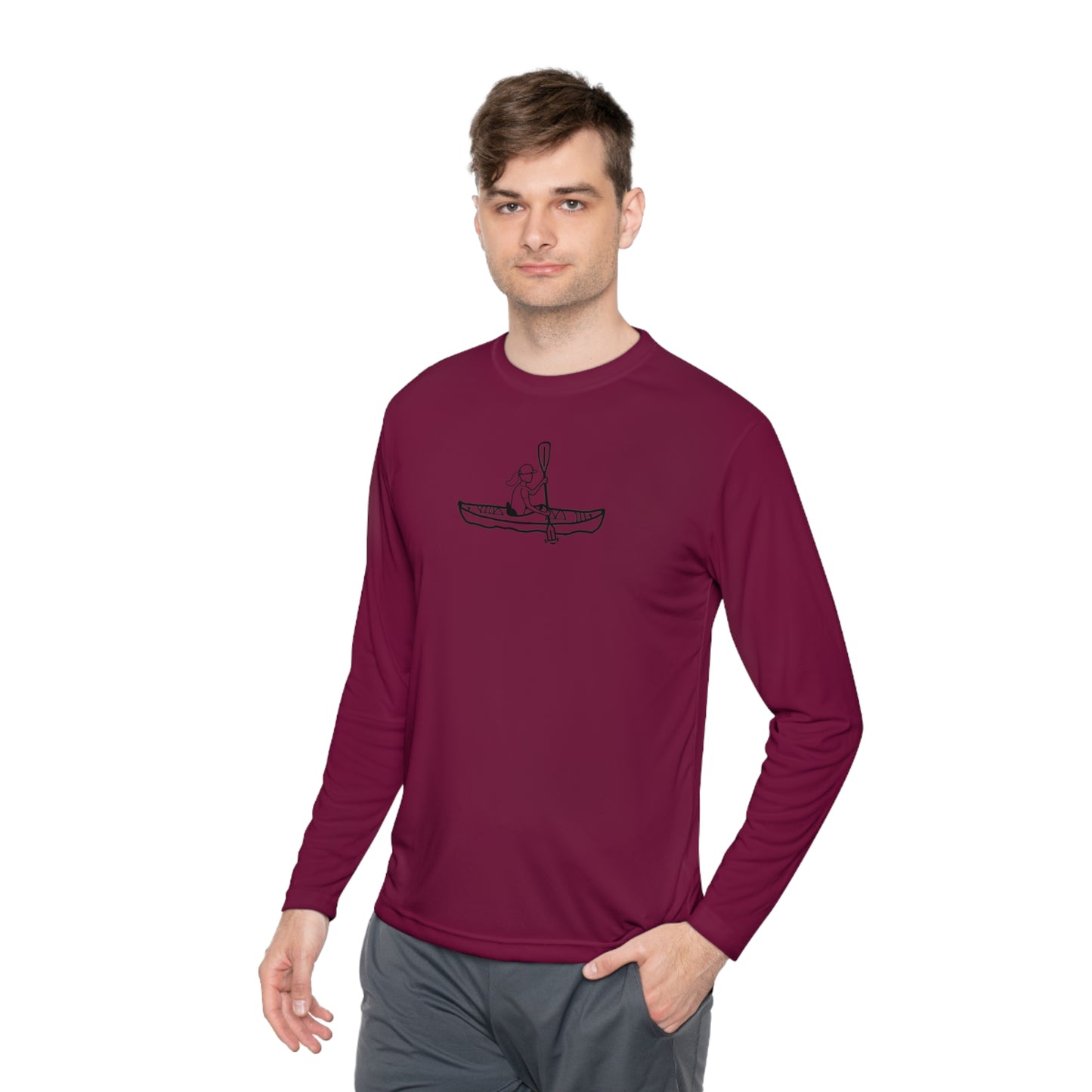 Lightweight Long Sleeve Tee (Kayak Girl Design)
