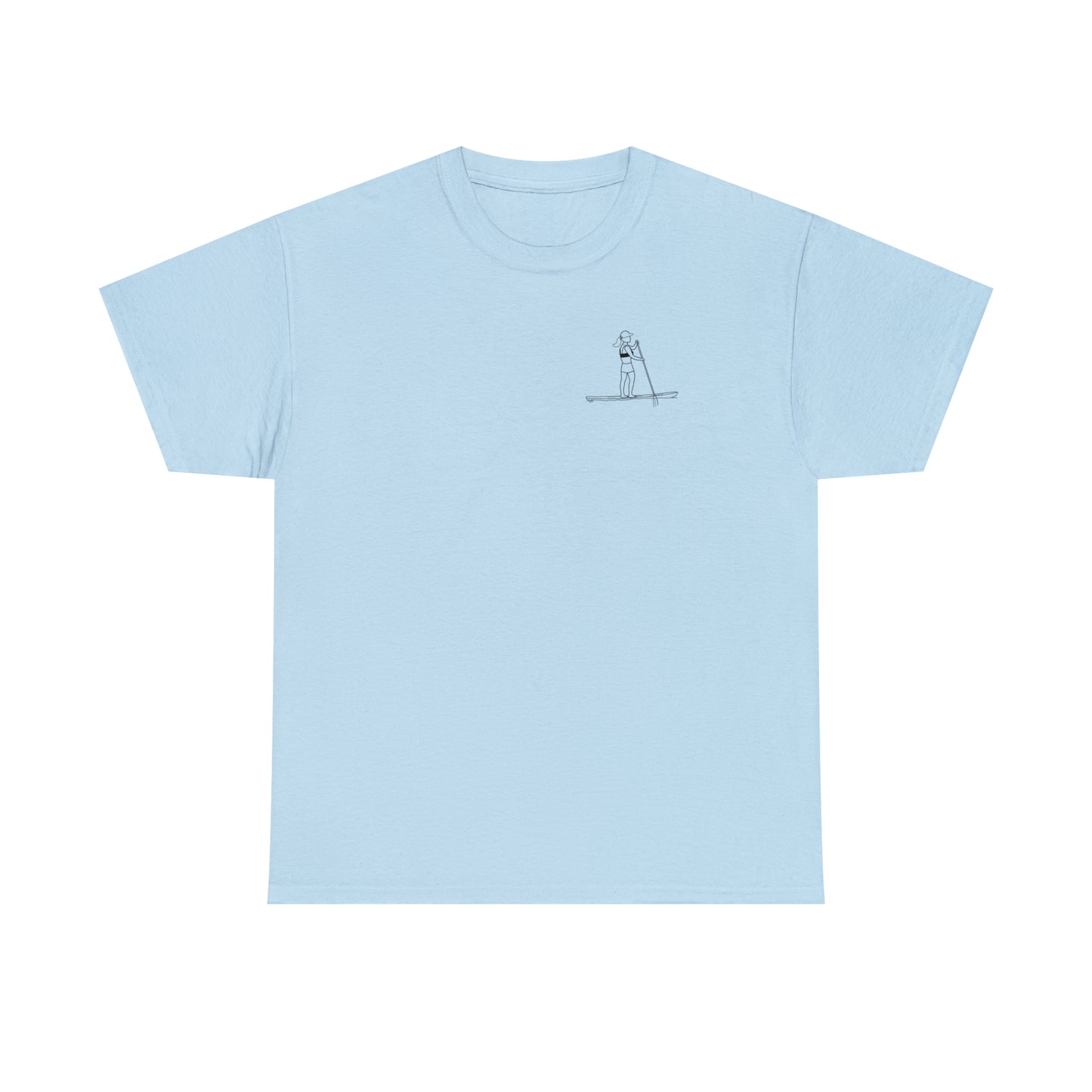Paddle Board Girl - Park Lake Unisex Heavy Tee Shirt