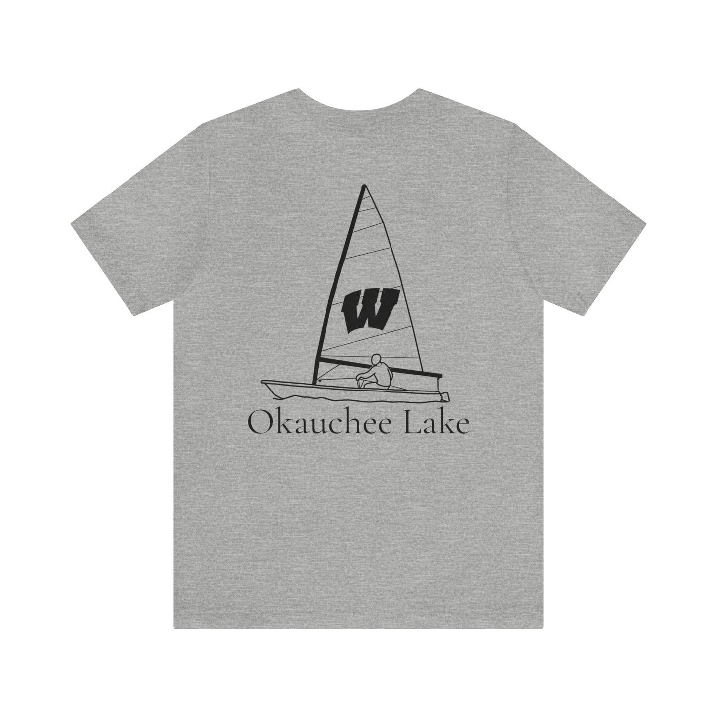 Wisconsin Sailing - Okauchee Lake Unisex Lightweight Short Sleeve Tee