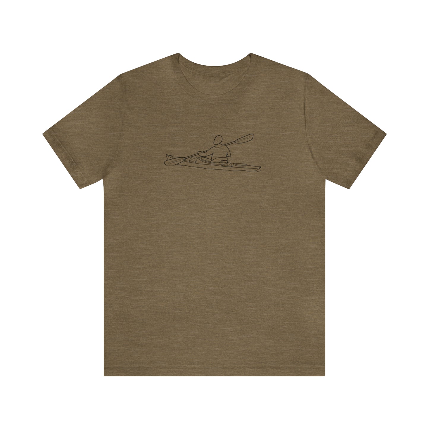 Lac LaBelle, Kayak Front - Unisex Lightweight Short Sleeve Tee