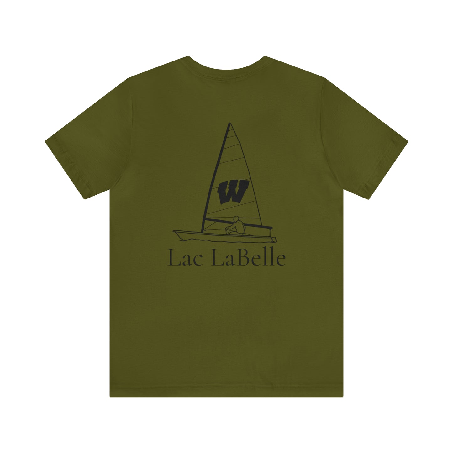Wisconsin Sailing - Lac LaBelle Unisex Lightweight Short Sleeve Tee