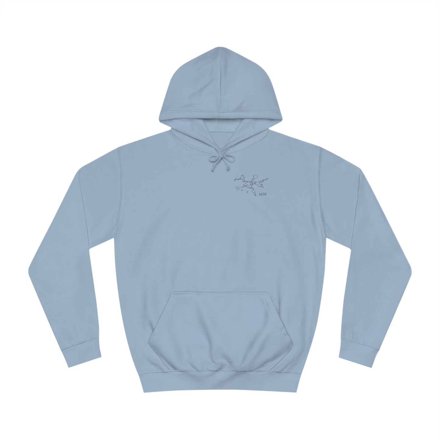 Manitowish Waters Surf Sketch - Lac LaBelle Unisex Hoodie Medium Weight