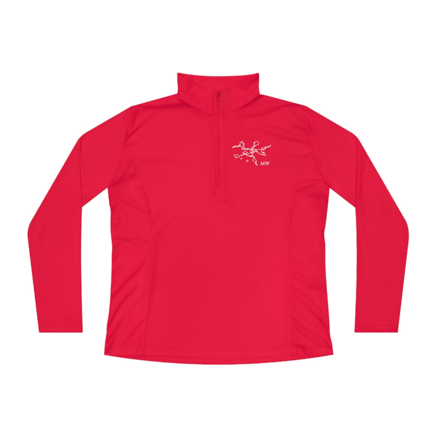 Manitowish Waters Plain Front Patch Women's Quarter-Zip Pullover