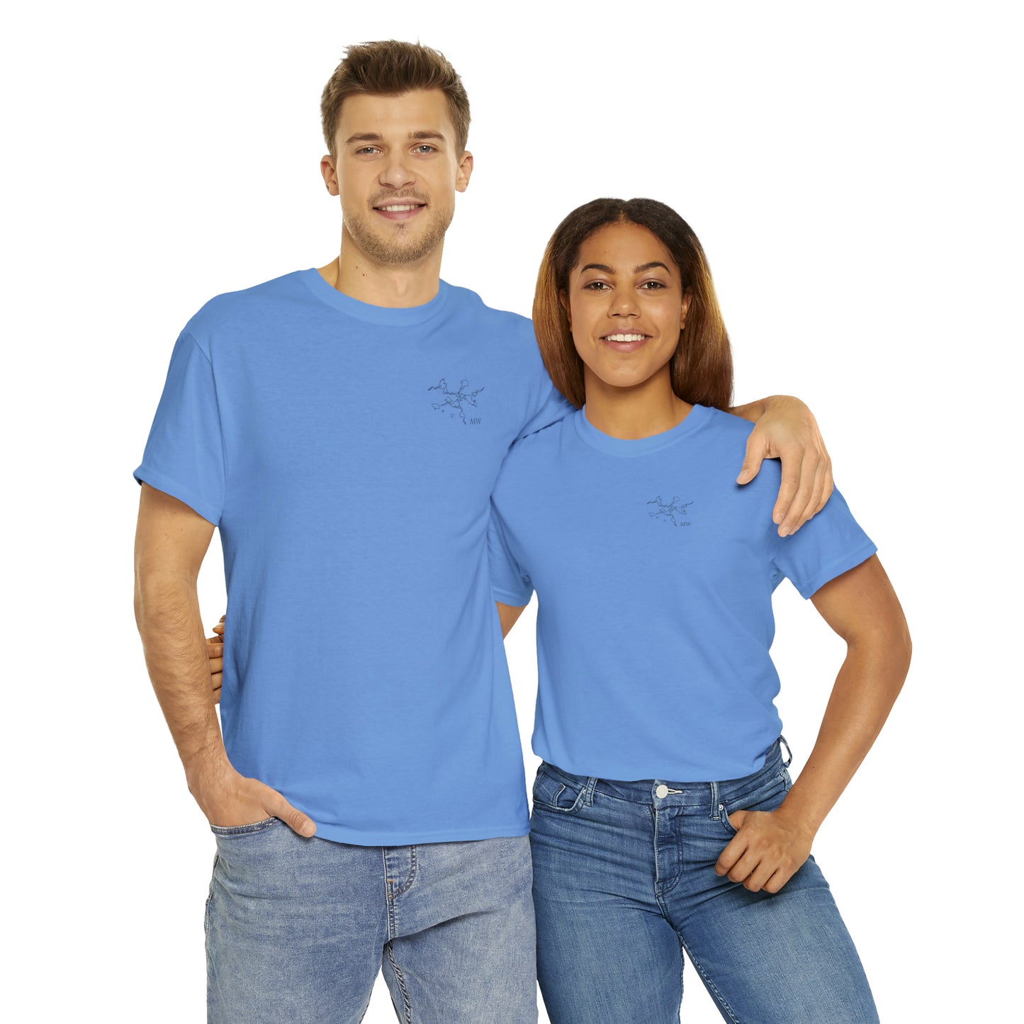 Manitowish Waters Fishing Off Dock - Unisex Heavyweight Short Sleeve Tee