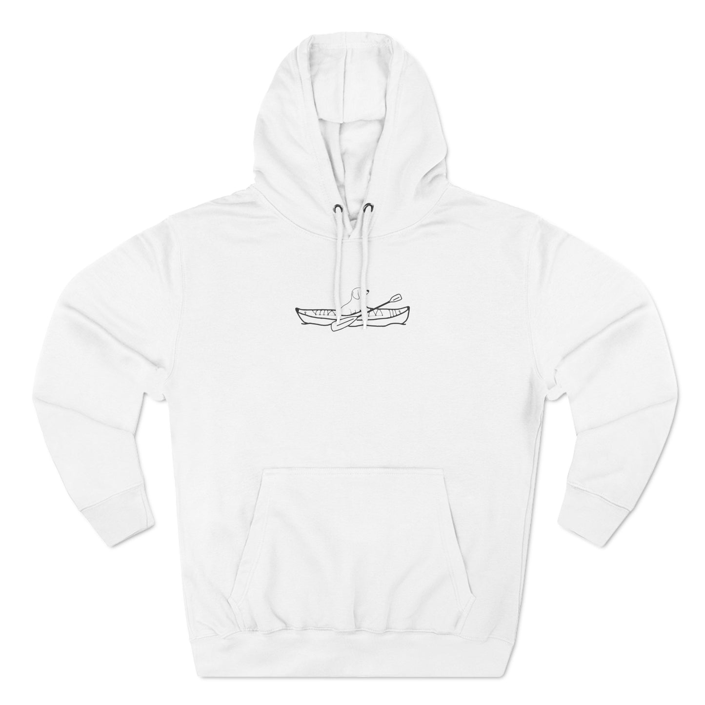 Kayak Dog - Dachshund Plain, Three-Panel Fleece Hoodie Unisex (LS)