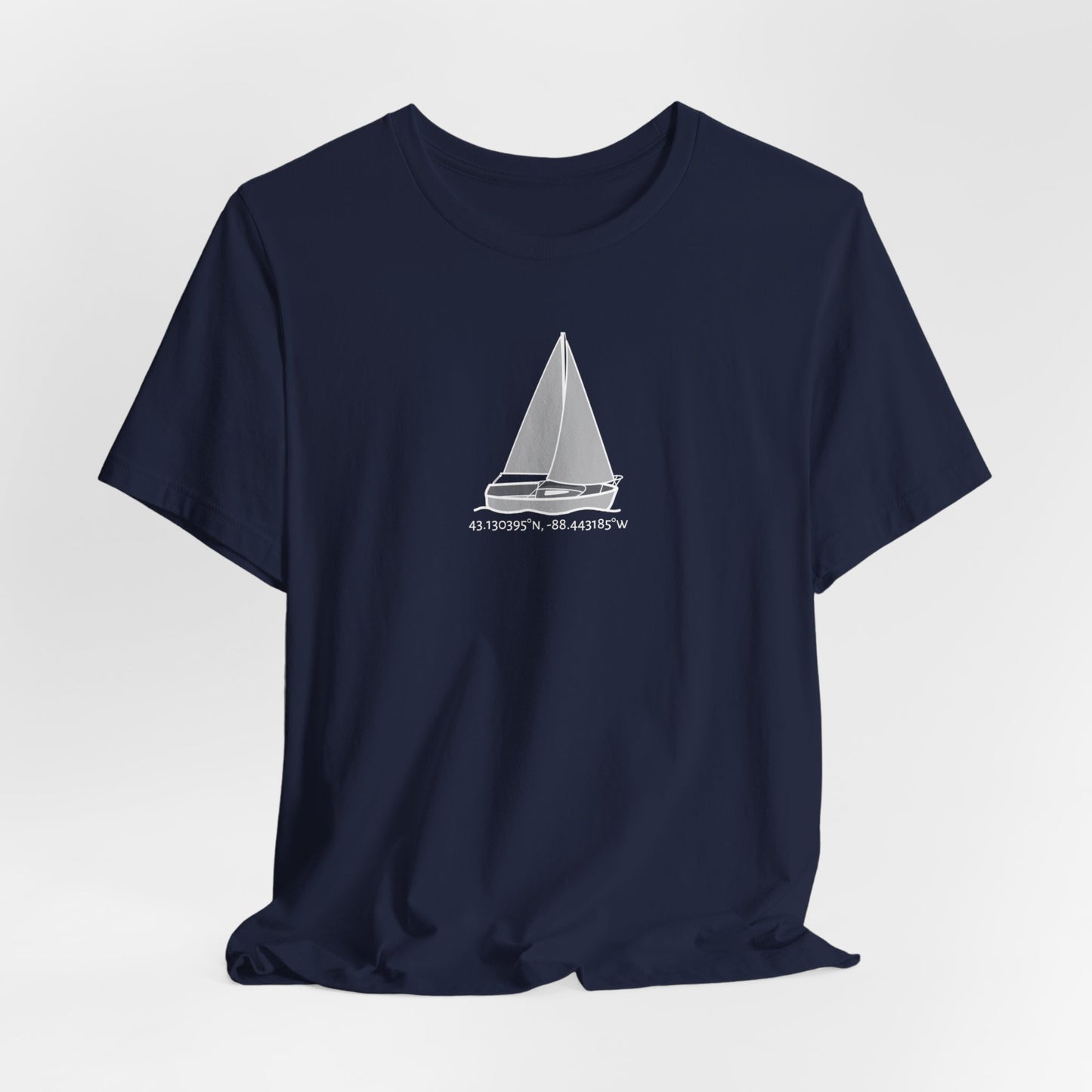 Unisex Lightweight Short Sleeve Tee (Comfort Sailboat Design)
