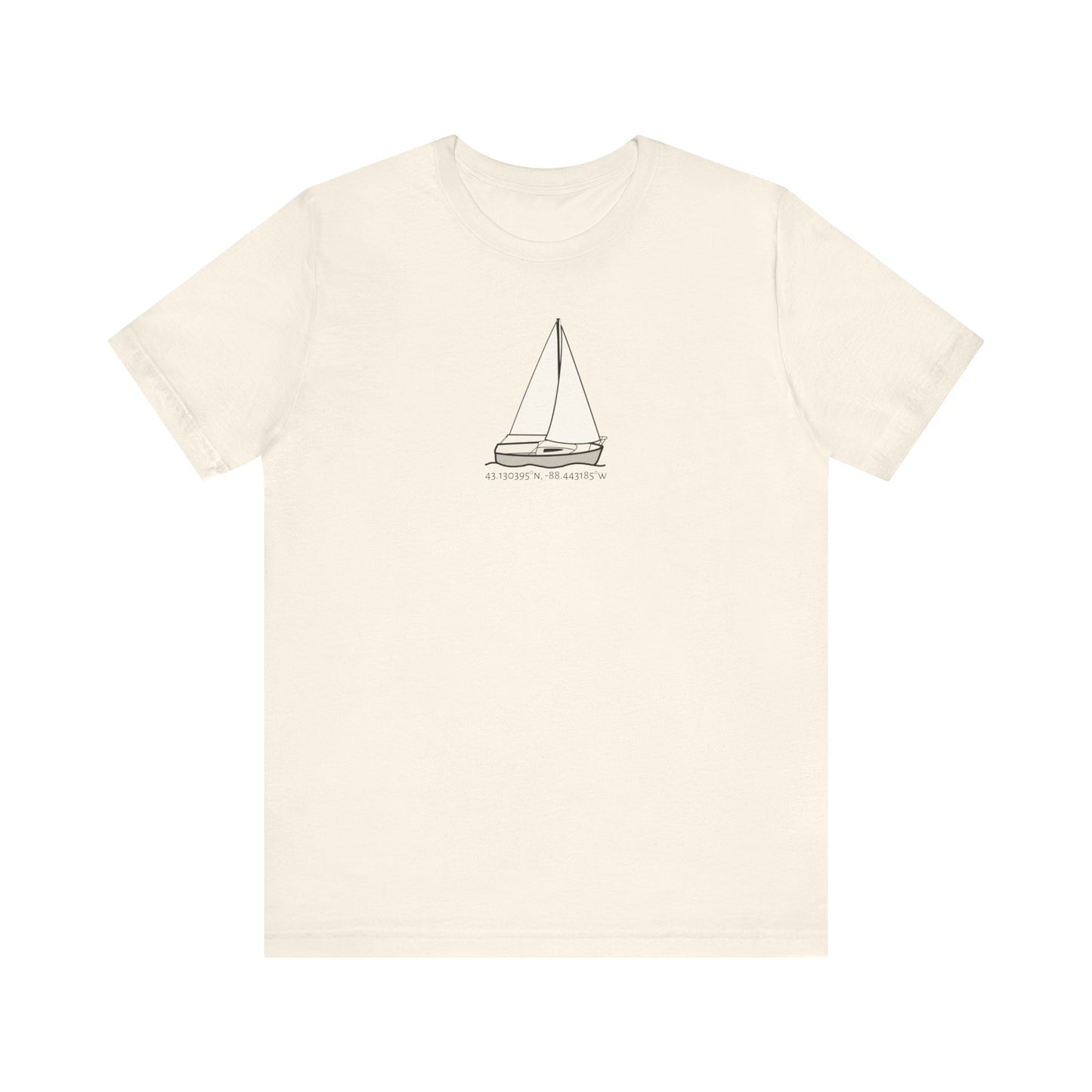 Unisex Lightweight Short Sleeve Tee (Comfort Sailboat Design)