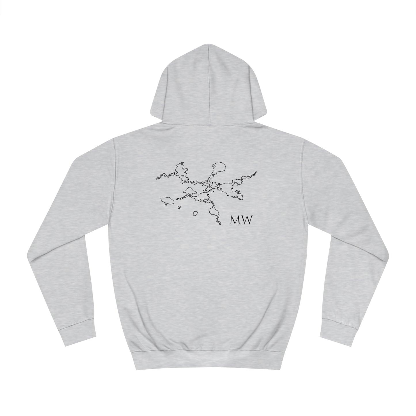 Manitowish Waters Row Boat Dog Fishing Patch - Unisex Hoodie Medium Weight