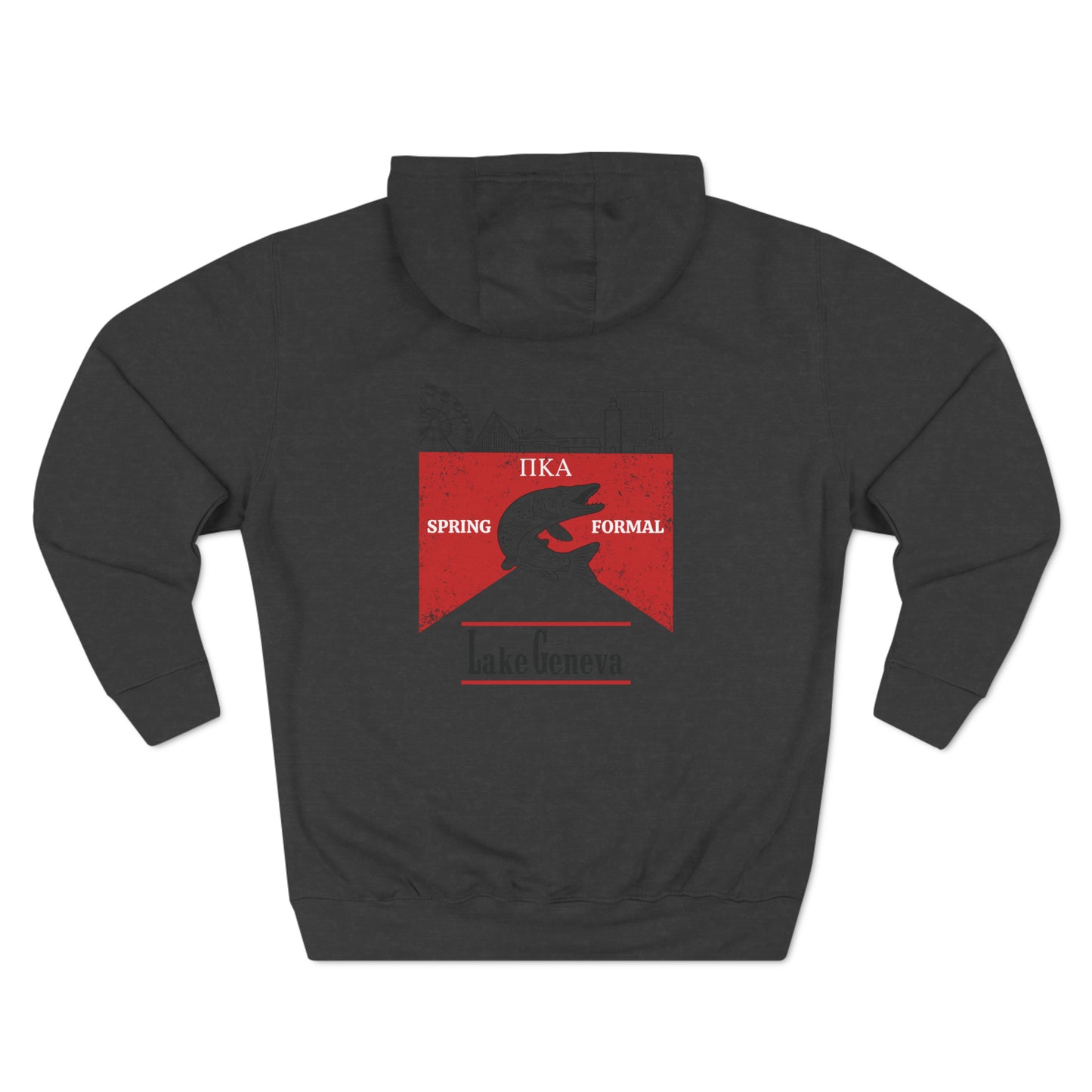 Pike mockup EVEN BOLDER lane seven Three-Panel Fleece Hoodie (grey, light beige, white, pale pink)