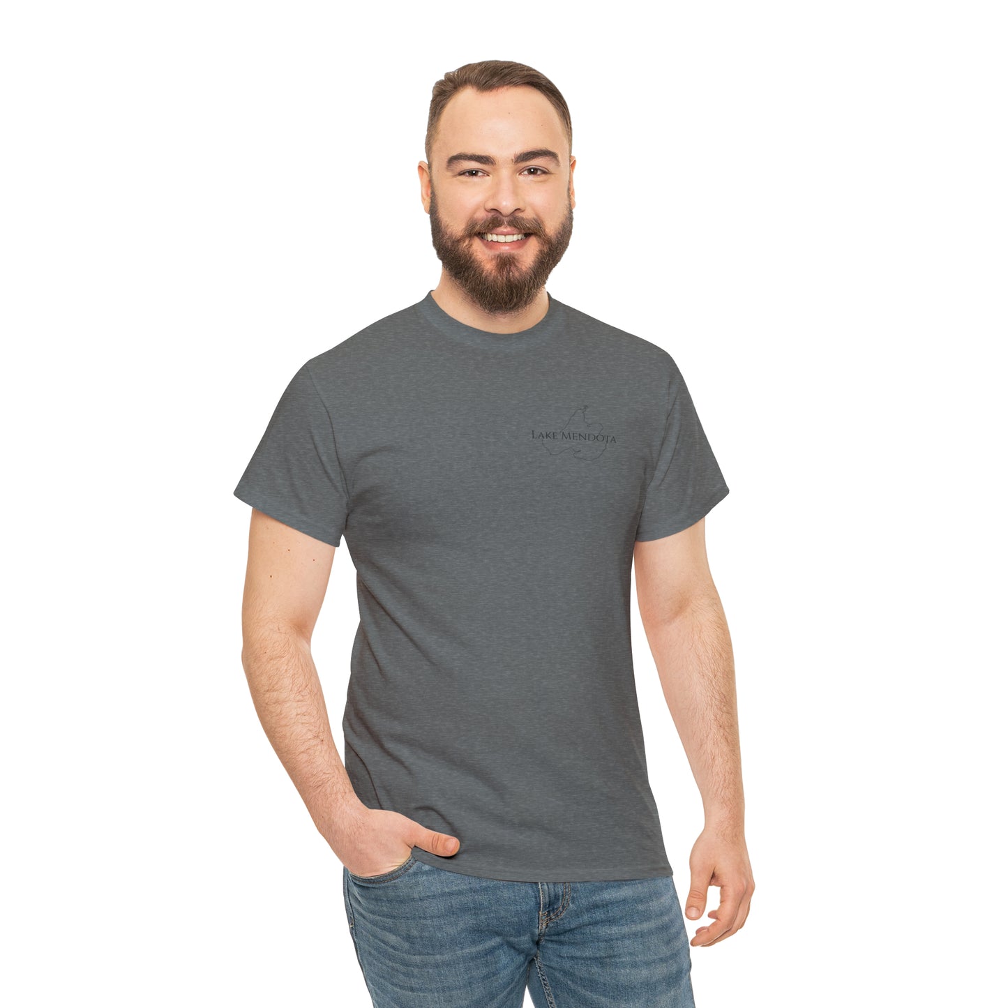 Lake Mendota, Wisconsin Sailing - Unisex Heavy Tee Shirt