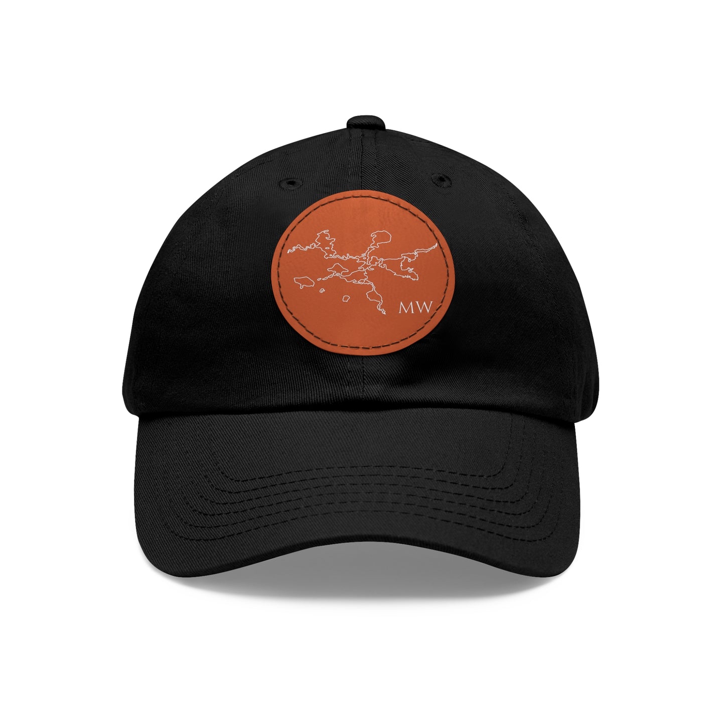 Manitowish Waters Embroidered Hat with Leather Patch