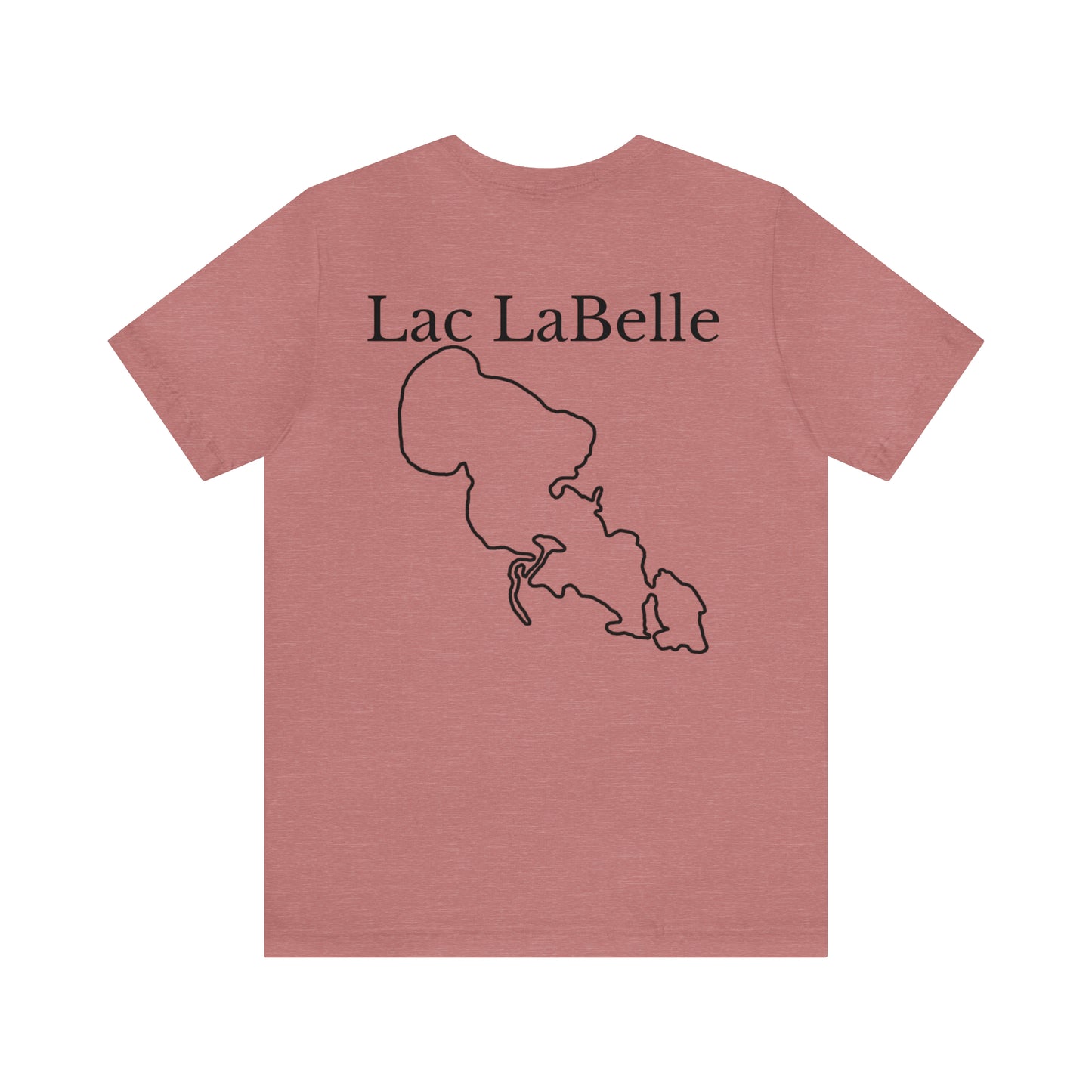 Lac LaBelle, Kayak Front - Unisex Lightweight Short Sleeve Tee