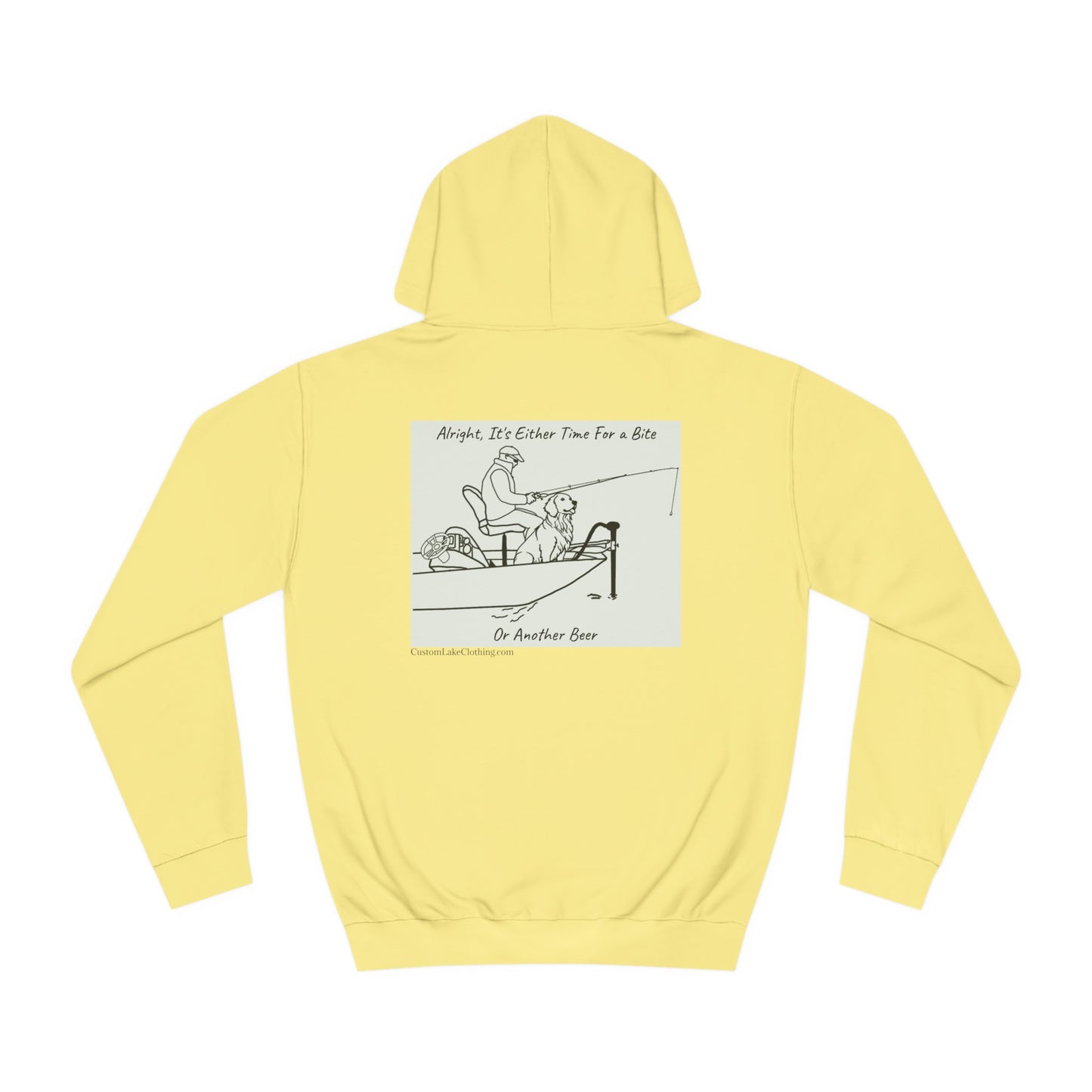 Kayak Dog - Golden Retriever Bite or Beer - Unisex Hoodie Medium Weight