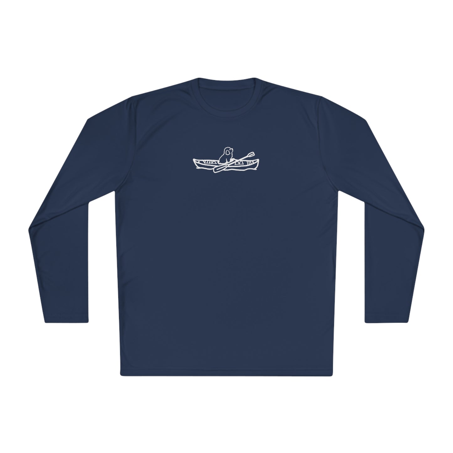 Kayak Dog - Mini Golden Doodle/Toy Poodle - Unisex Lightweight Sport Long Sleeve Tee