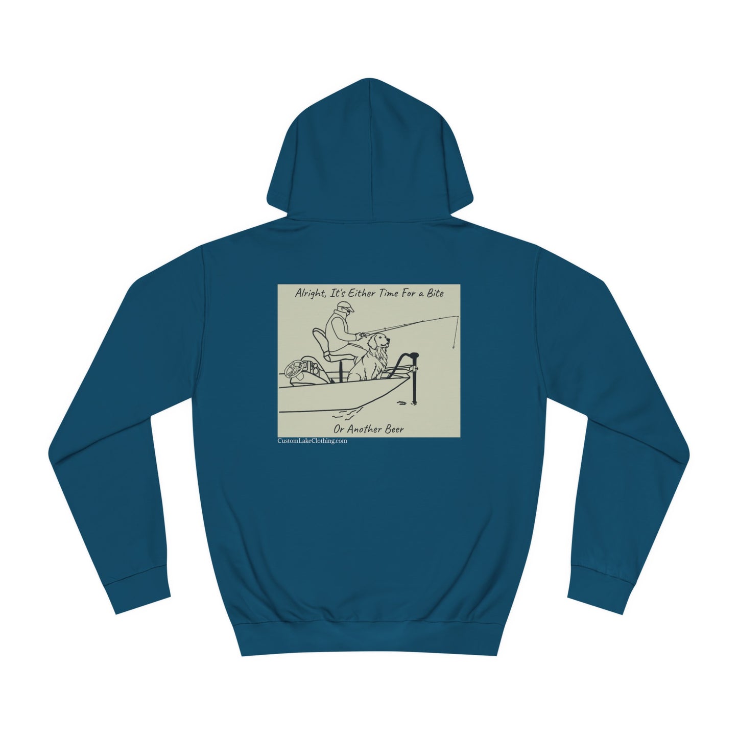 Kayak Dog - Golden Retriever Bite or Beer - Unisex Hoodie Medium Weight