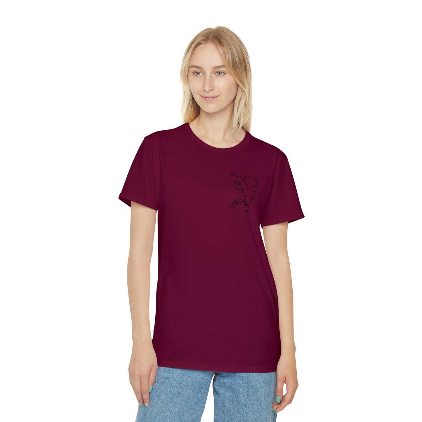 Okauchee Lake, kayak back - Unisex Lightweight short sleeve