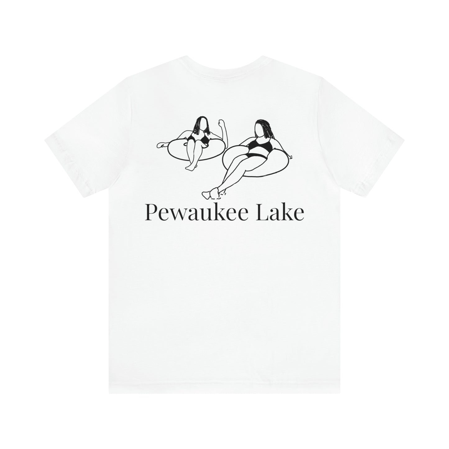 Pewaukee Lake, Inner Tube Girls - Unisex Lightweight Short Sleeve Tee