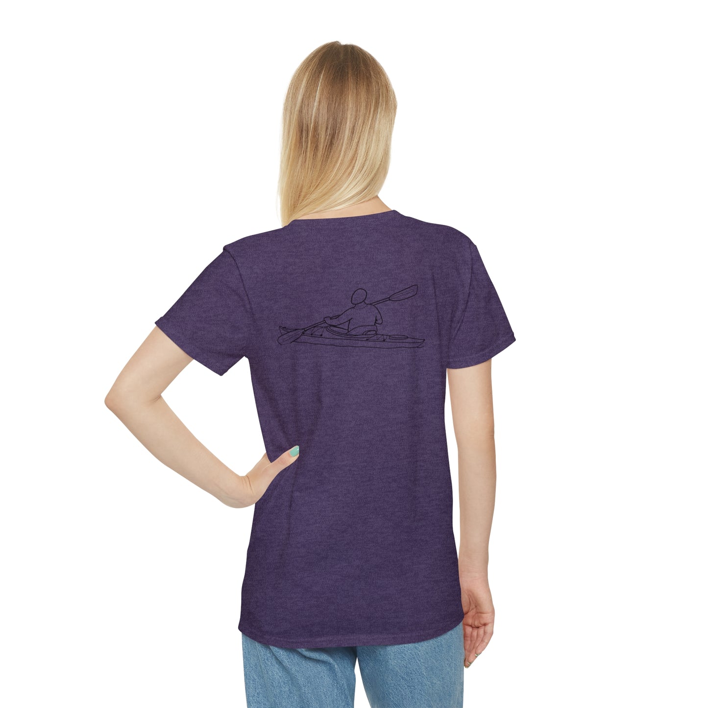 Okauchee Lake, kayak back - Unisex Lightweight short sleeve