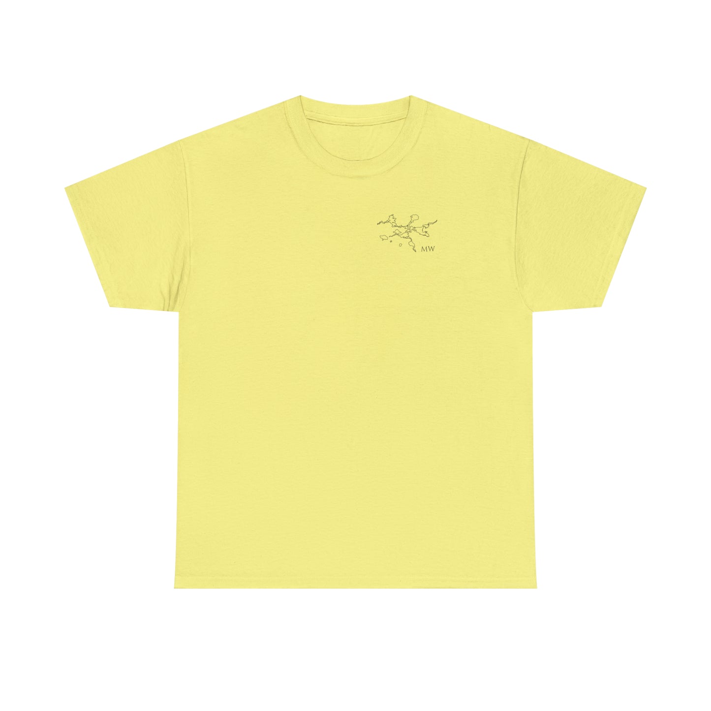 Manitowish Waters Plain Back - Unisex Heavyweight Short Sleeve Tee