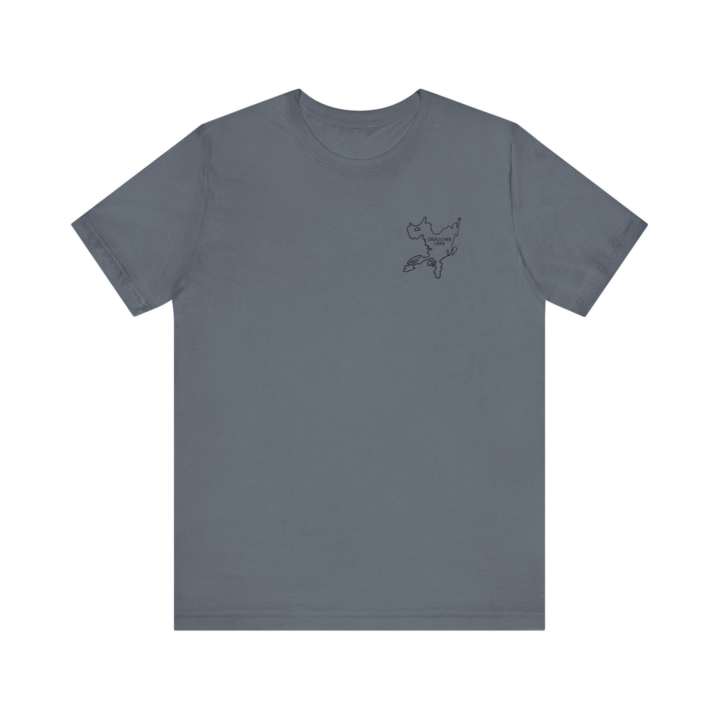 Bow fishing and Okauchee Lake Model - Unisex Lightweight Short Sleeve Tee