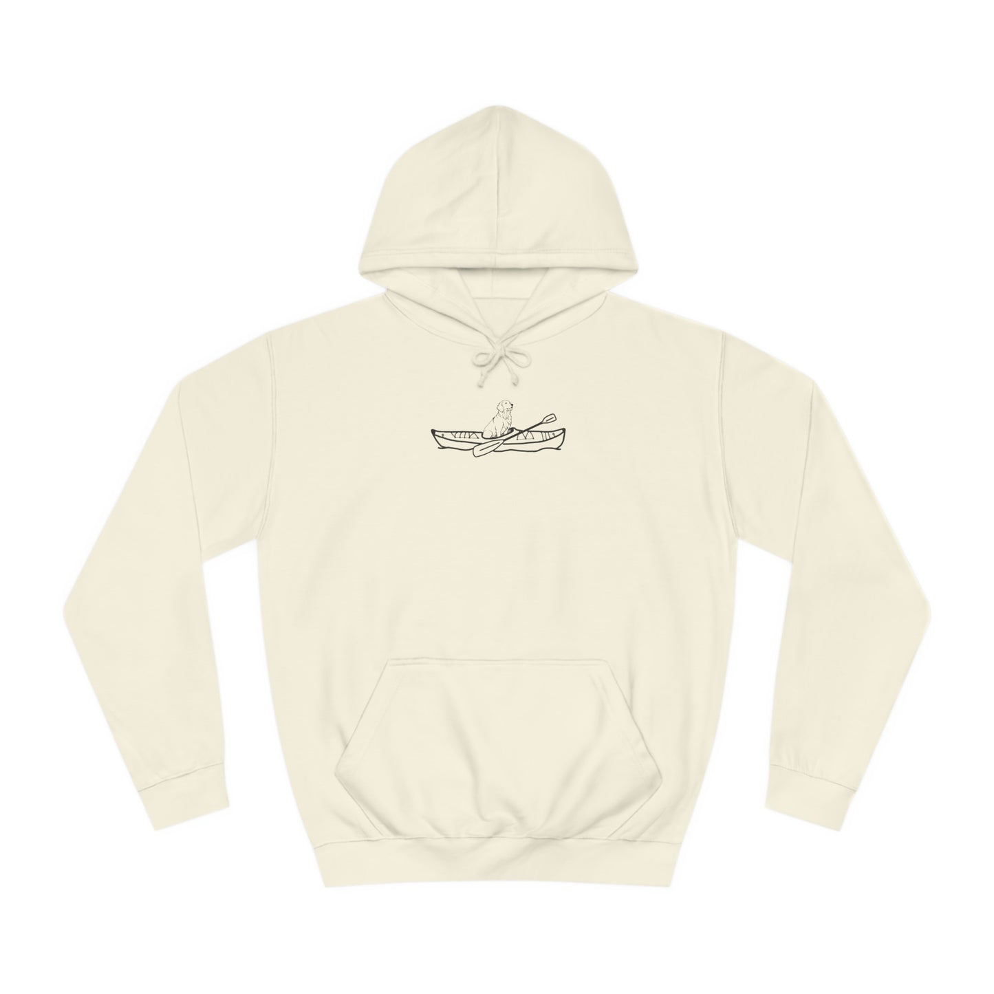 Kayak Dog - Golden Retriever Plain - Unisex Medium Weight Hoodie