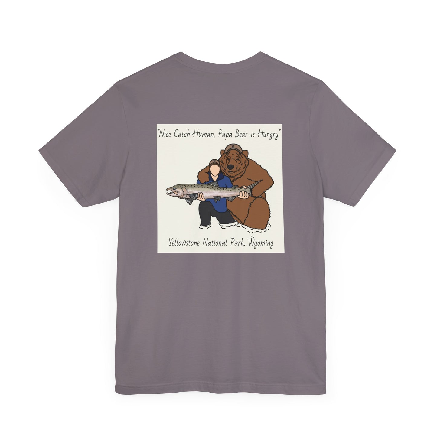 Papa Bear Yellowstone National Park Unisex Lightweight Short Sleeve Tee