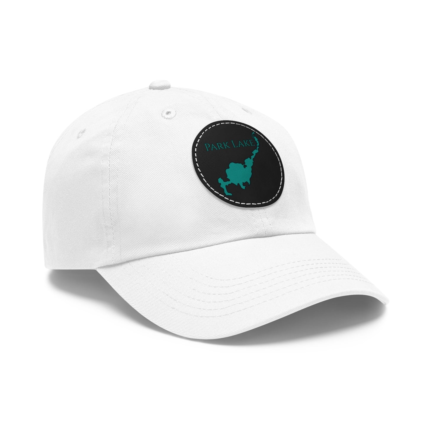 Park Lake Embroidered Hat with Leather Patch