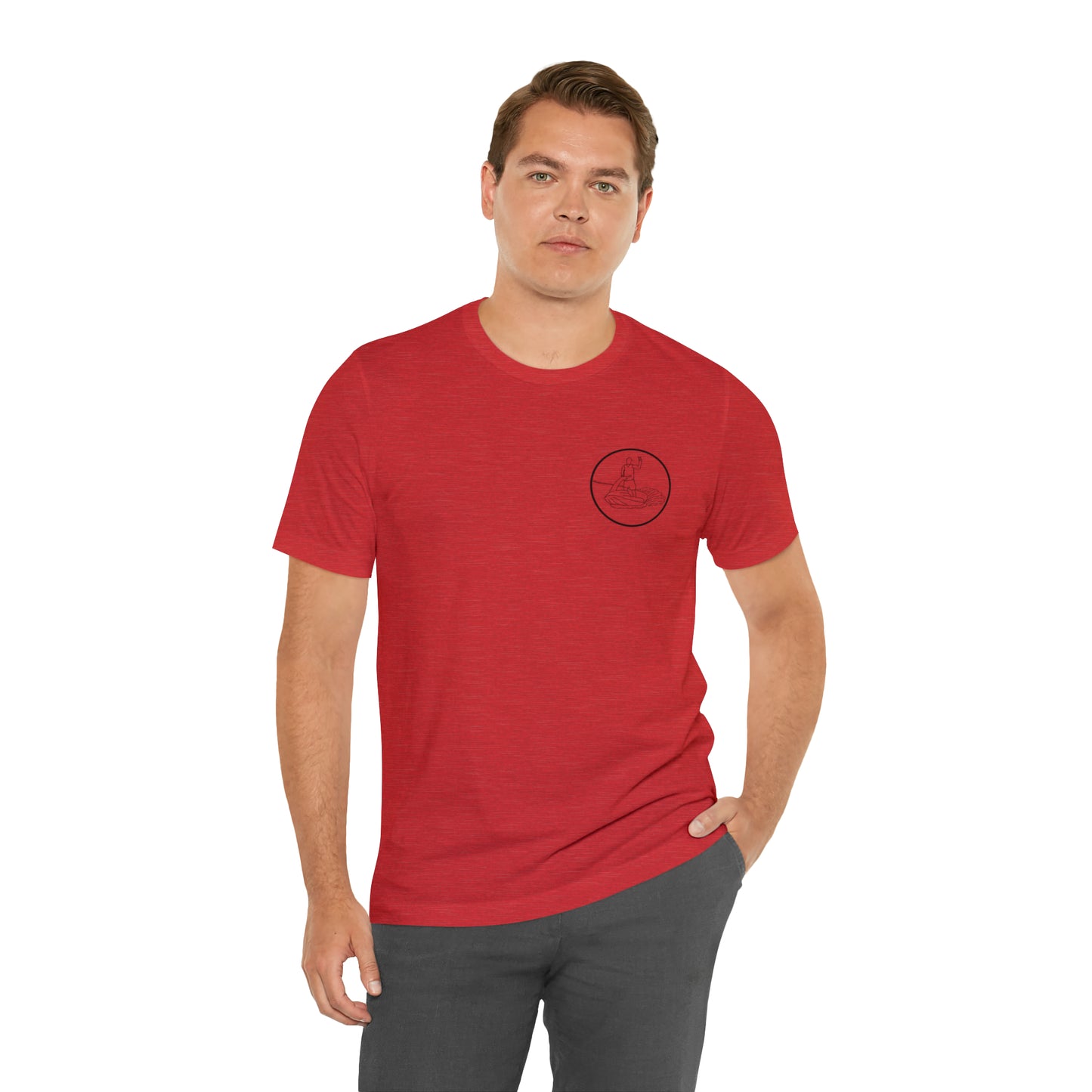 Standup Jetski Front, 2008 Malibu Wakesetter - Okauchee Lake Unisex Lightweight Short Sleeve Tee