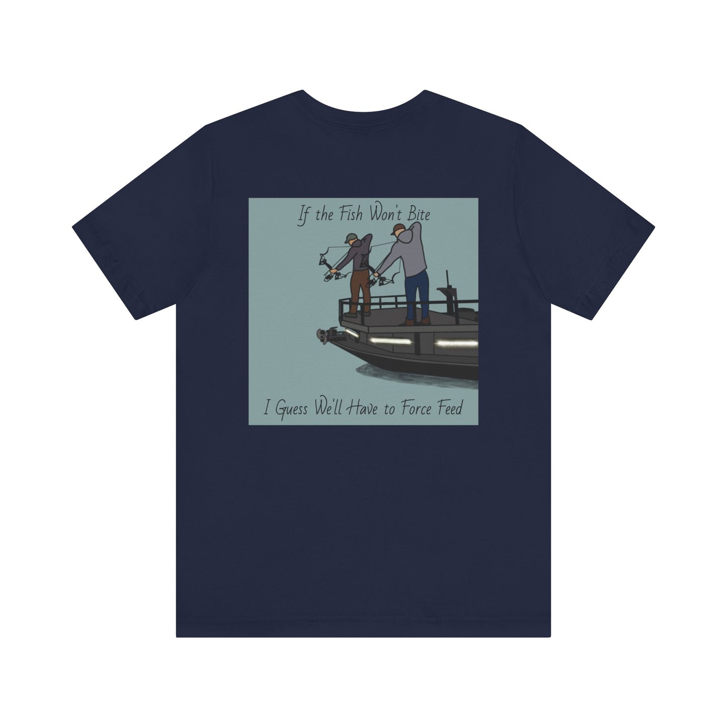 Bow fishing and Okauchee Lake Model - Unisex Lightweight Short Sleeve Tee
