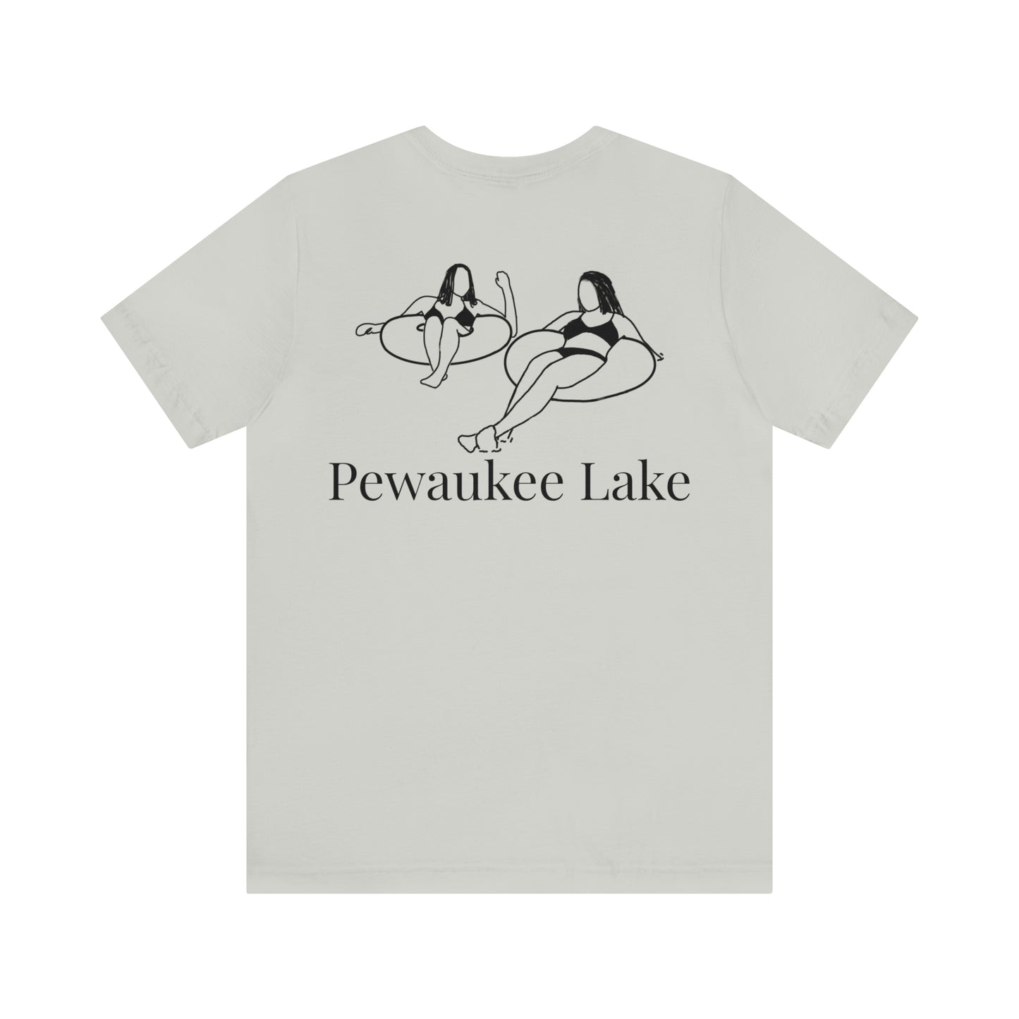 Pewaukee Lake, Inner Tube Girls - Unisex Lightweight Short Sleeve Tee