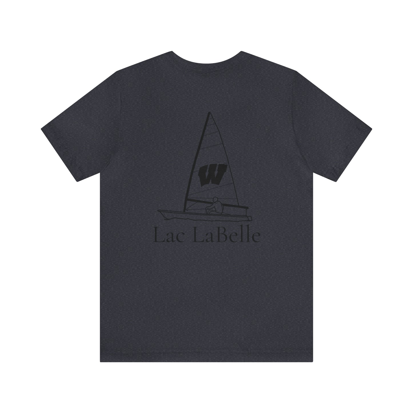 Wisconsin Sailing - Lac LaBelle Unisex Lightweight Short Sleeve Tee