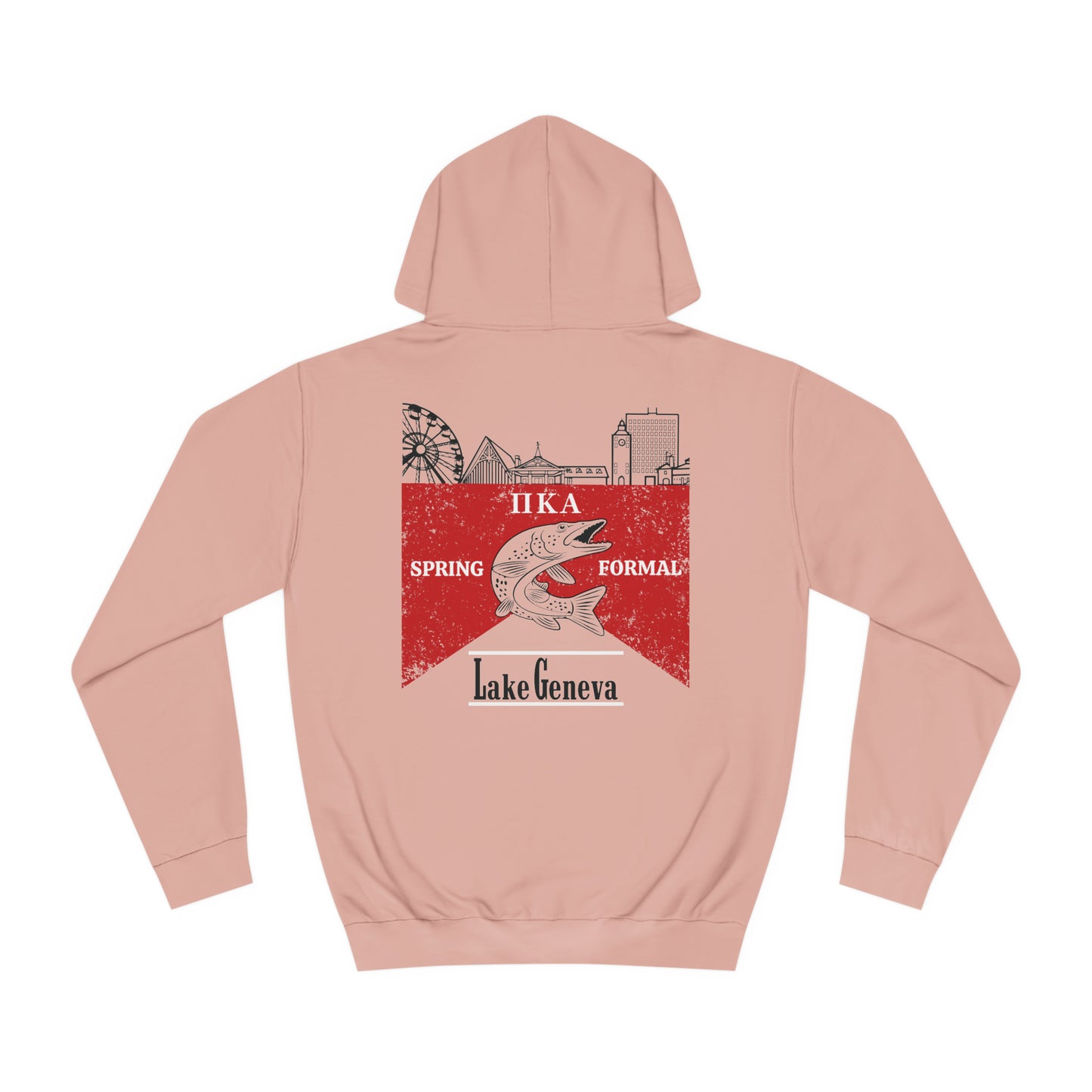 Pike Final Mockup Budweiser Red Unisex Hoodie Medium Weight