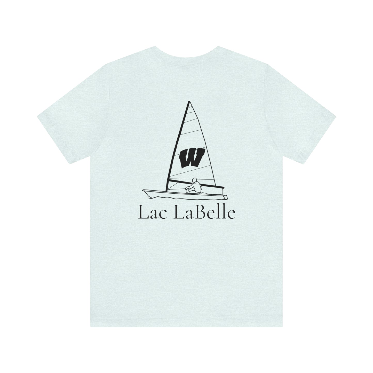 Wisconsin Sailing - Lac LaBelle Unisex Lightweight Short Sleeve Tee
