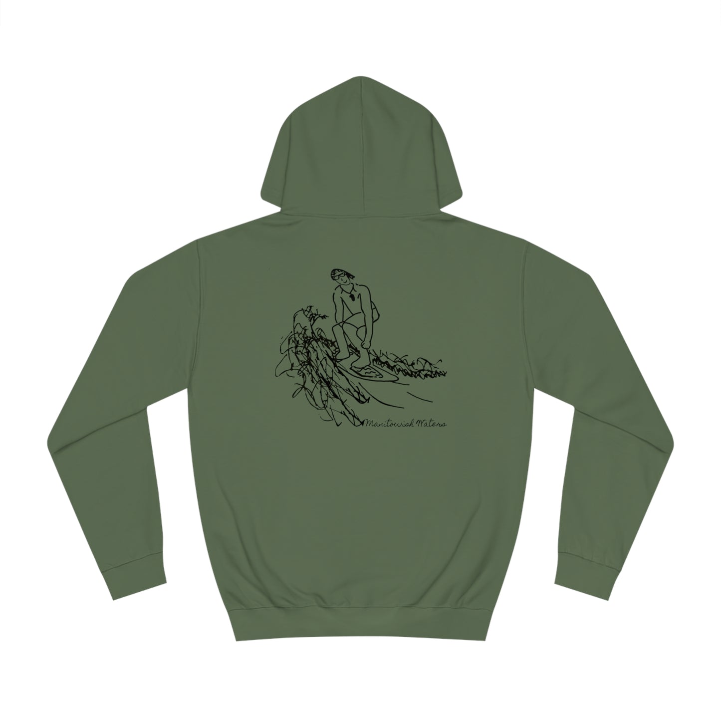 Manitowish Waters Surf Sketch - Lac LaBelle Unisex Hoodie Medium Weight
