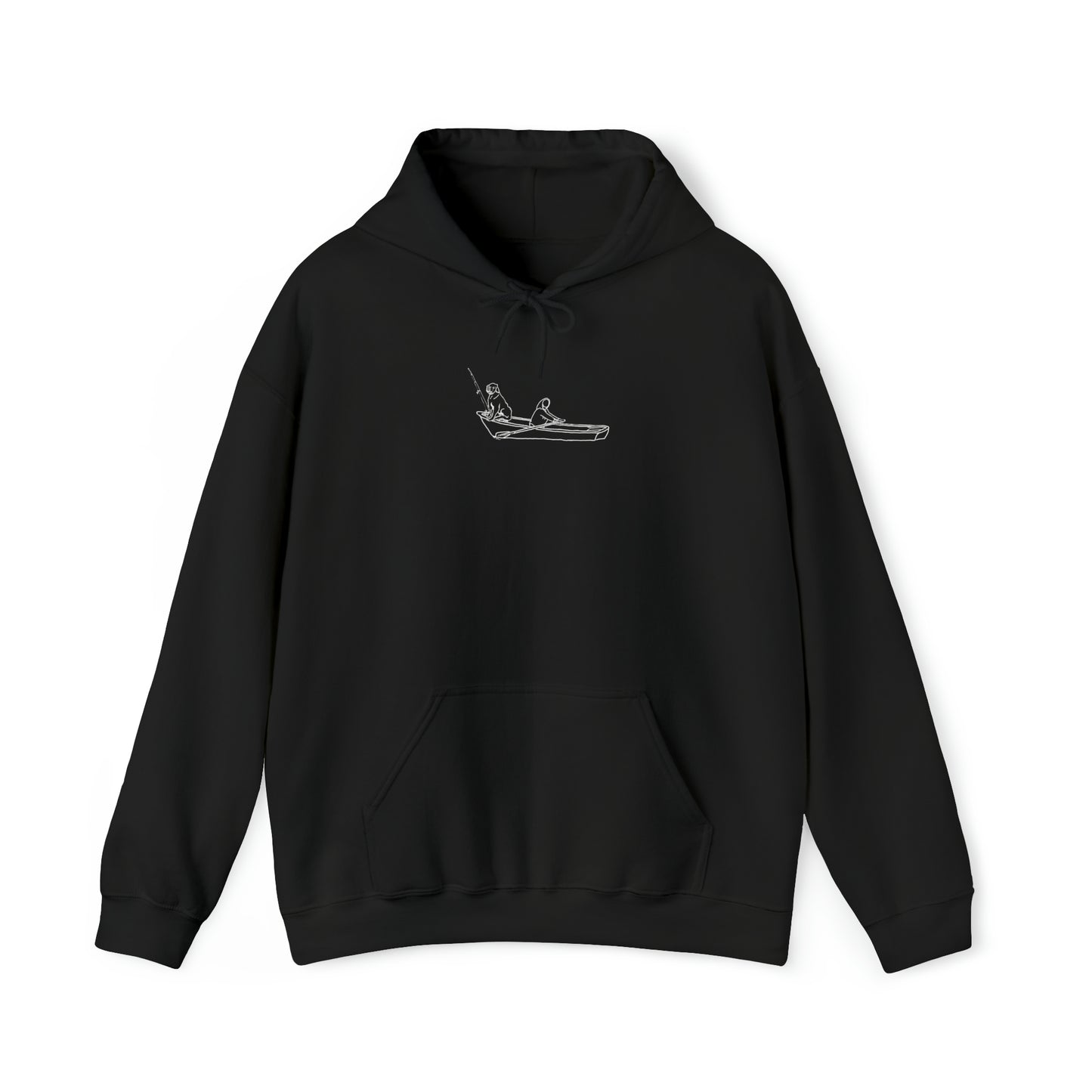 Unisex Heavy Blend Hooded Sweatshirt - row boat dog