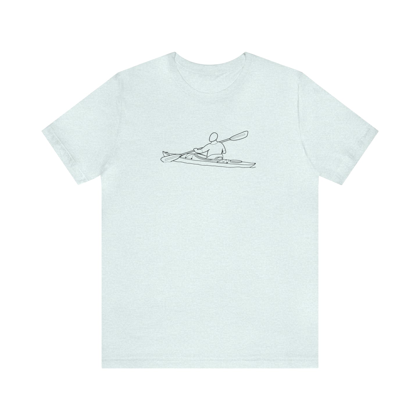 Lac LaBelle, Kayak Front - Unisex Lightweight Short Sleeve Tee