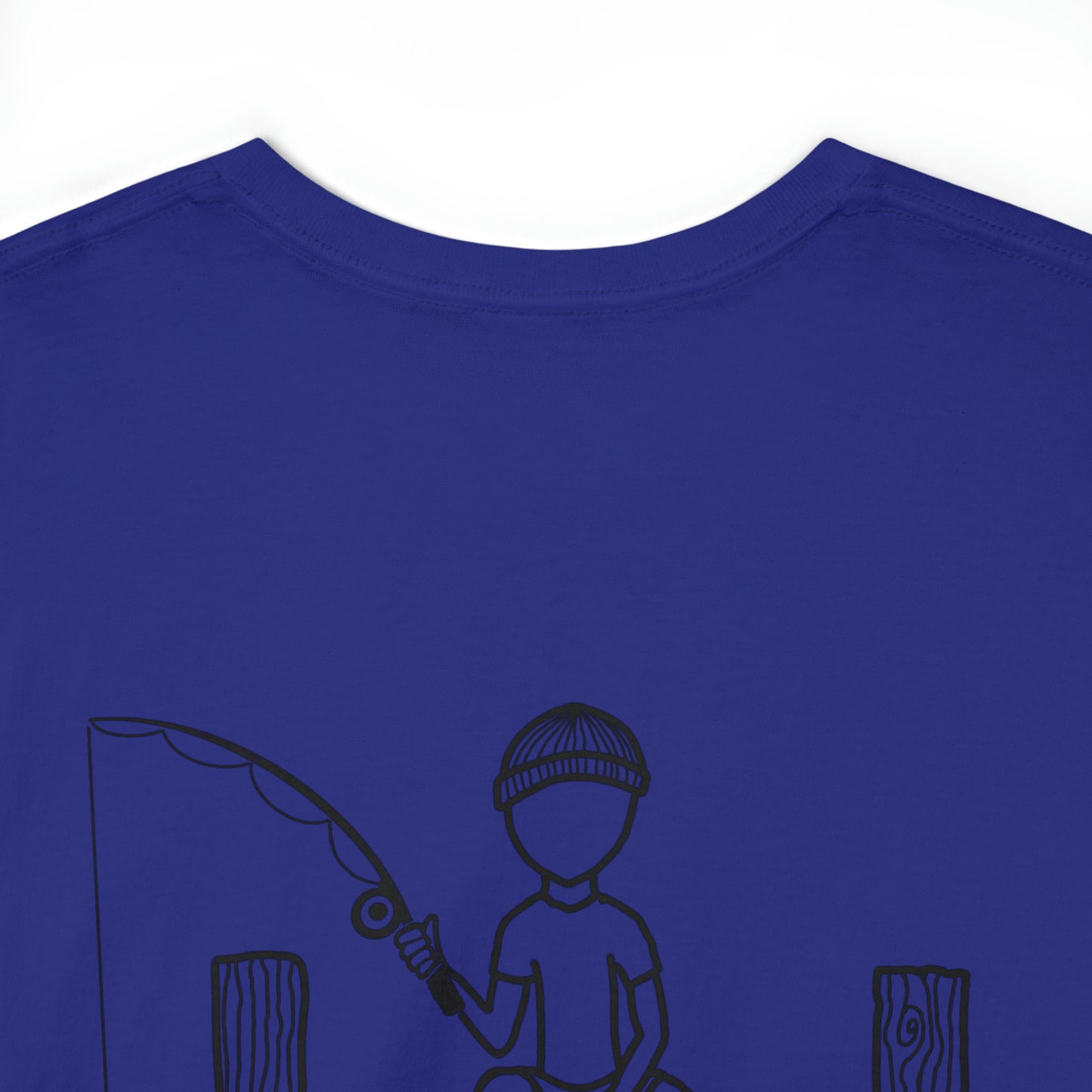 Manitowish Waters Fishing Off Dock - Unisex Heavyweight Short Sleeve Tee
