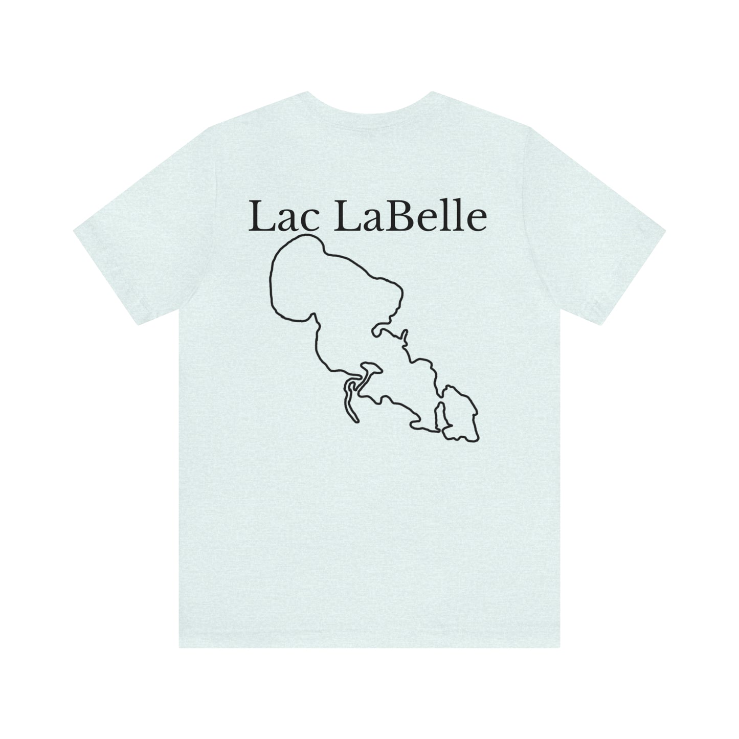 Lac LaBelle, Kayak Front - Unisex Lightweight Short Sleeve Tee