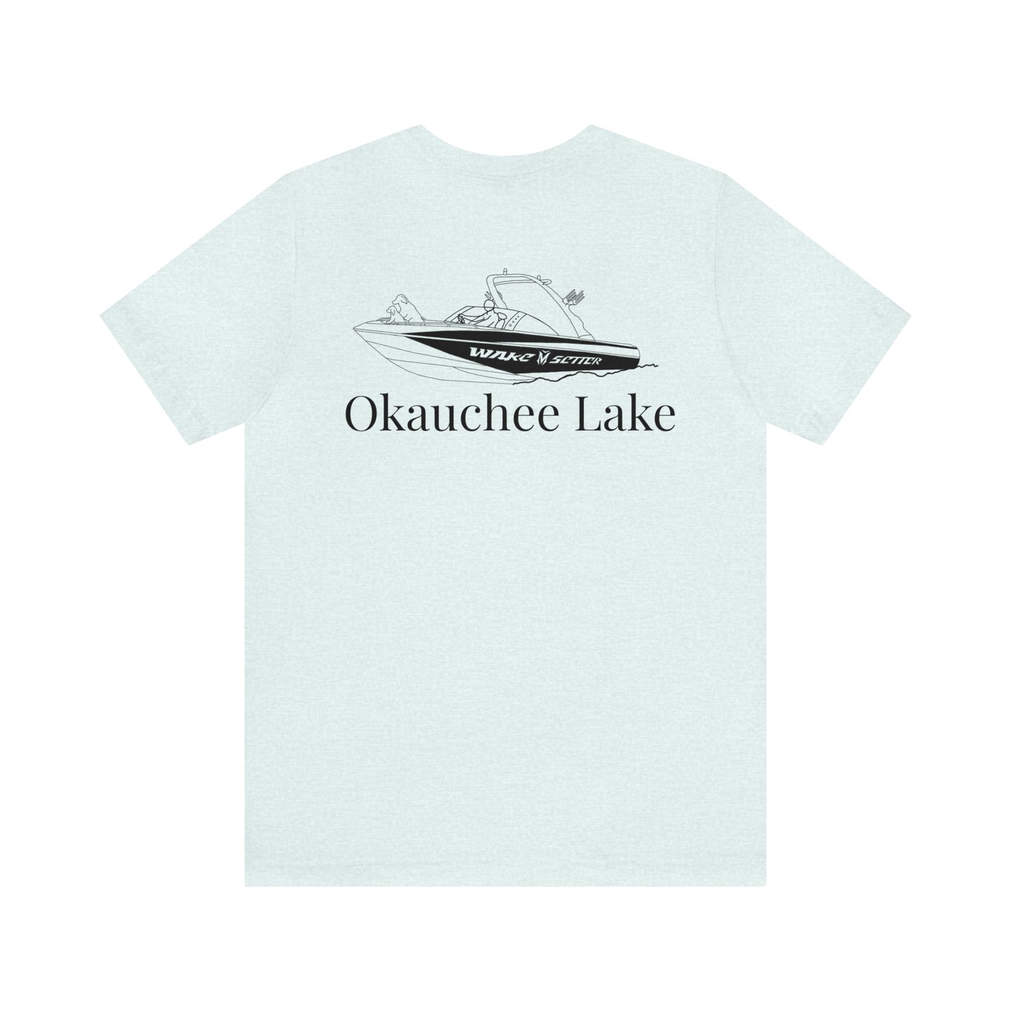 Standup Jetski Front, 2008 Malibu Wakesetter - Okauchee Lake Unisex Lightweight Short Sleeve Tee