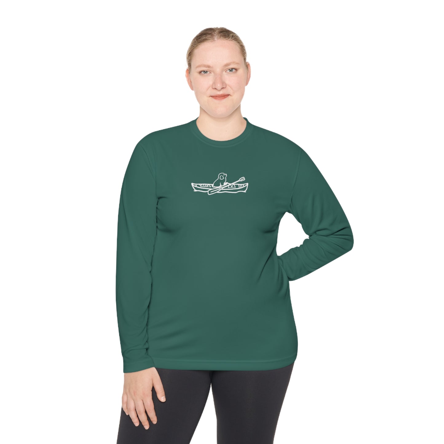 Kayak Dog - Mini Golden Doodle/Toy Poodle - Unisex Lightweight Sport Long Sleeve Tee