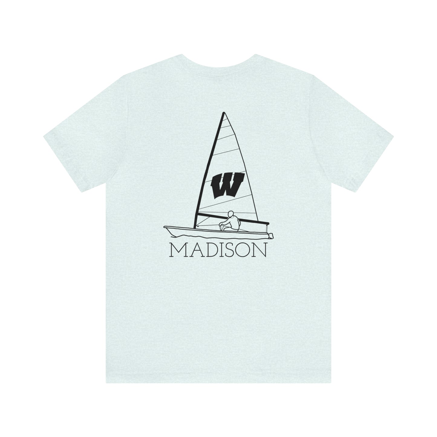 Mendota/Monona , sailboat Badger Logo - Bella & Canvas Short Sleeve