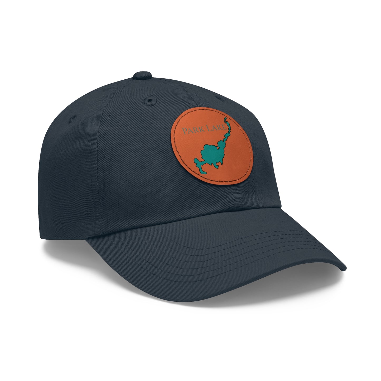 Park Lake Embroidered Hat with Leather Patch