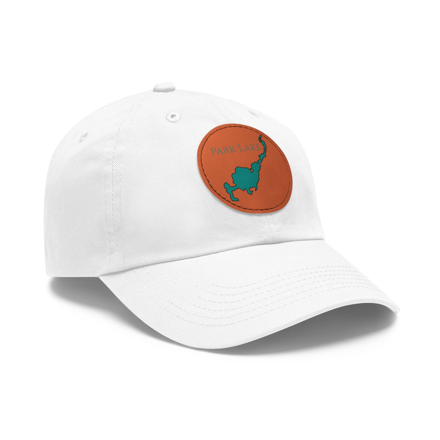 Park Lake Embroidered Hat with Leather Patch