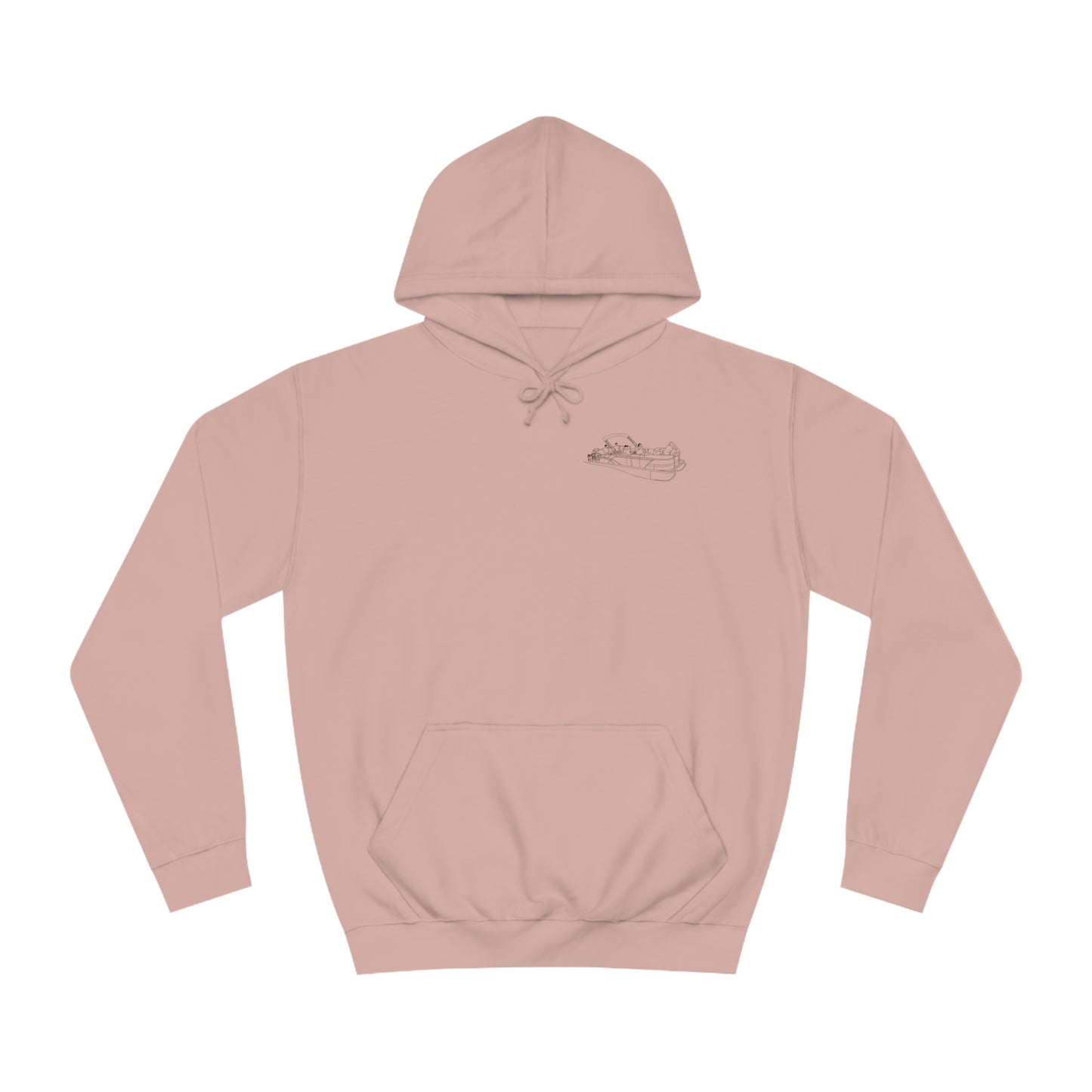 Manitowish Waters Pontoon Boat Family Front Patch - Unisex Hoodie Medium Weight