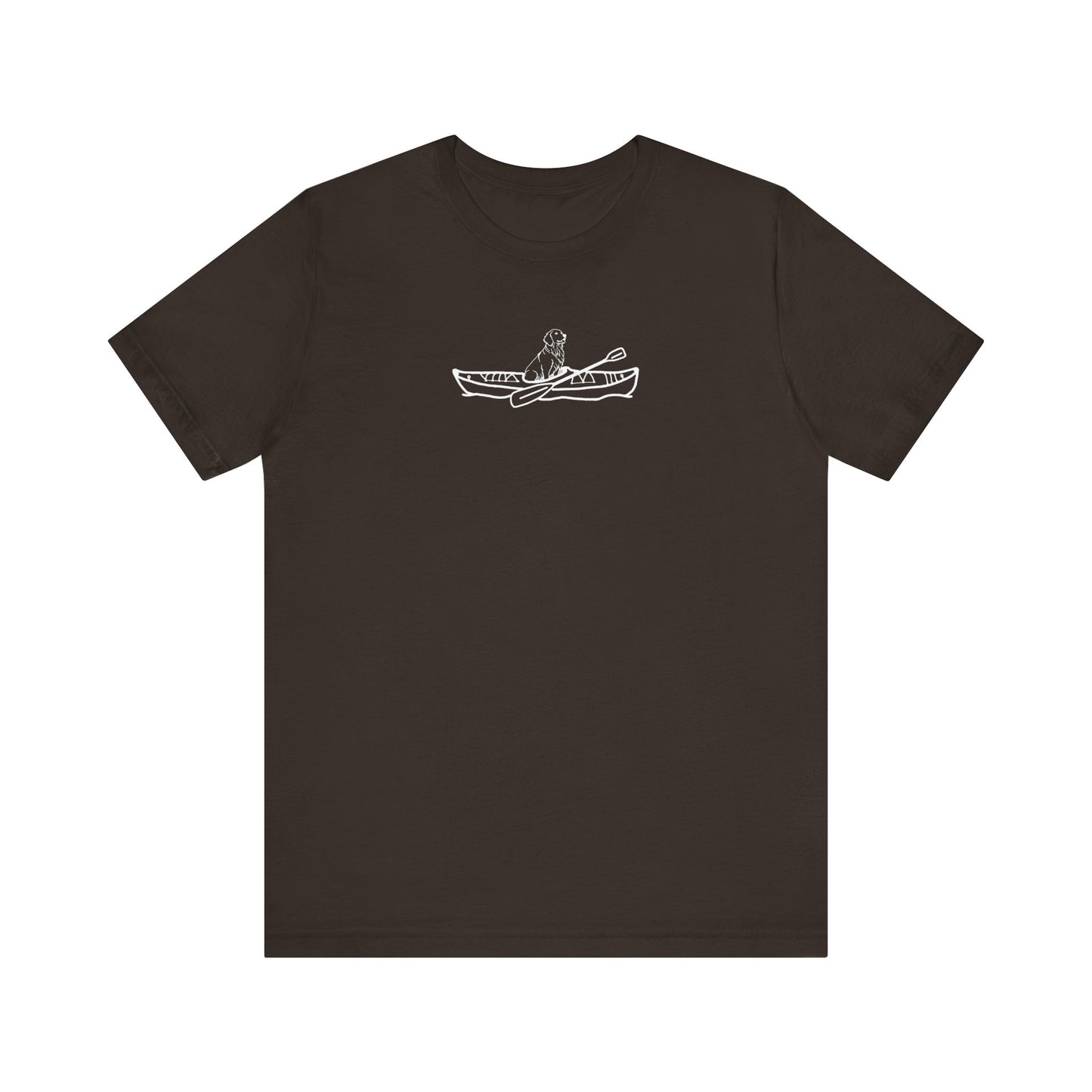 Kayak Dog Golden Retriever Unisex Lightweight Short Sleeve Tee (BC)