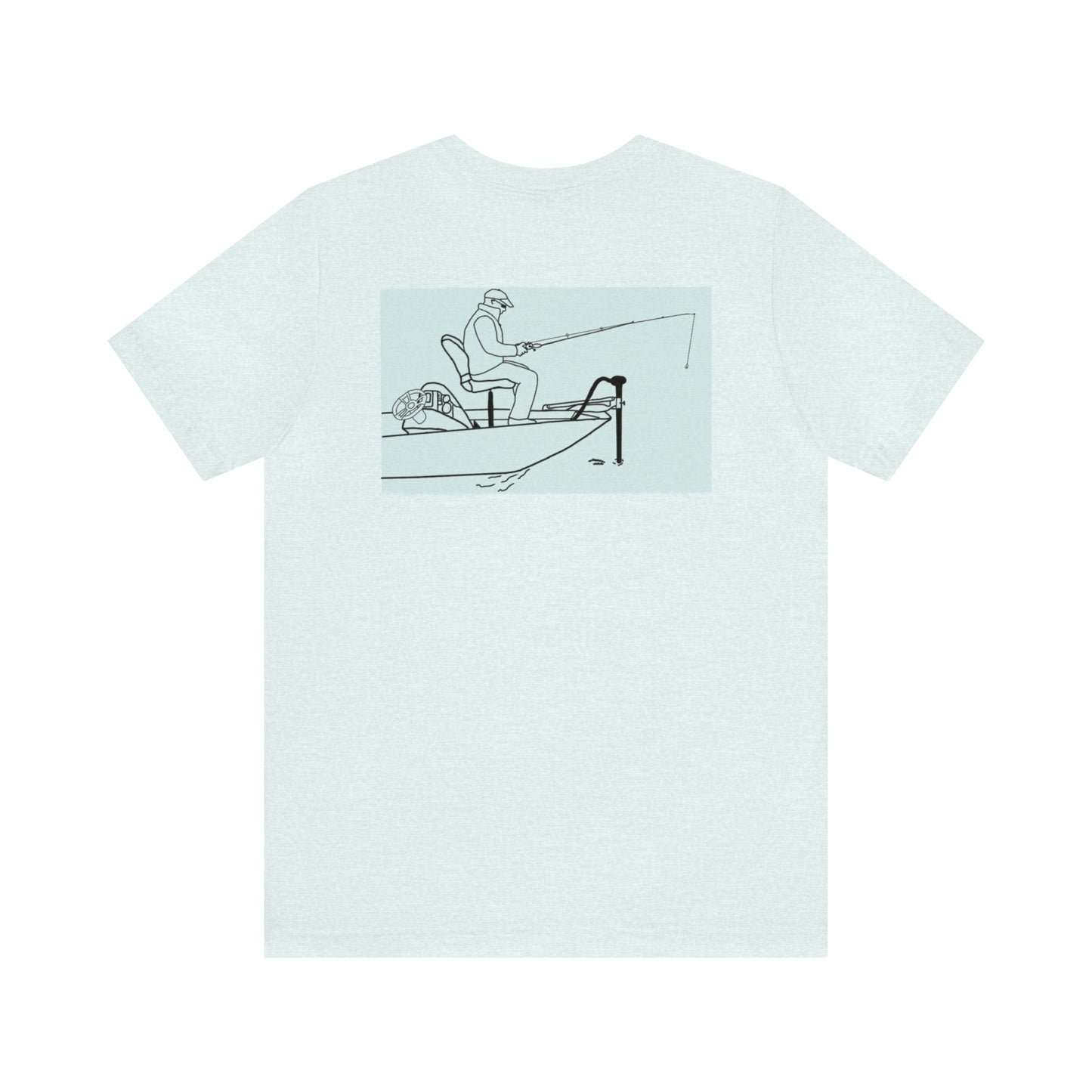 Dutch Hollow Lake, Trolling Motor Fishing Color - Unisex Lightweight Short Sleeve Tee