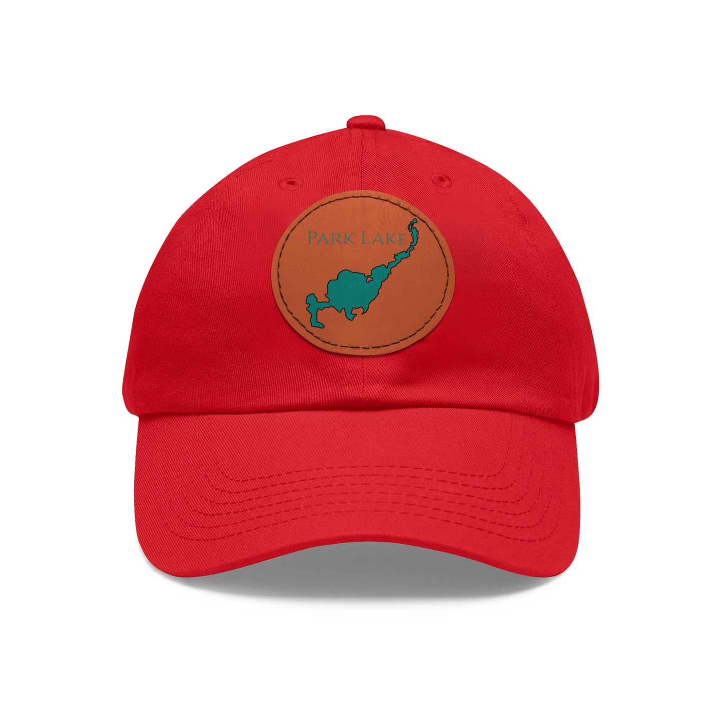 Park Lake Embroidered Hat with Leather Patch